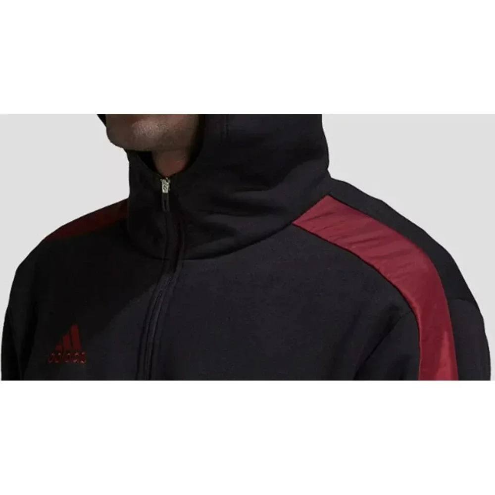 Adidas Men‎ Tiro Long Track Top Jacket Black Red Athletic Run GYM Jackets H60016